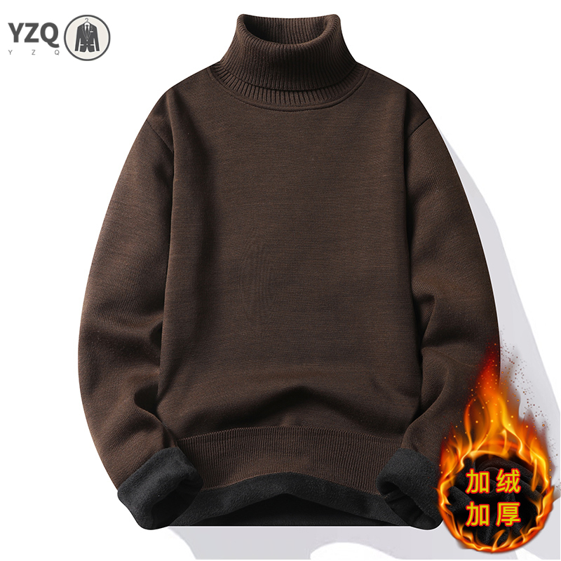 スウェットウェアメンズ抗ピリング高品質ニットタートルネックセ - Turtleneck Sweater Men のレビューと価格