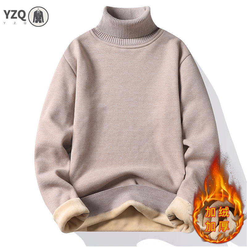 スウェットウェアメンズ抗ピリング高品質ニットタートルネックセ - Turtleneck Sweater Men のレビューと価格