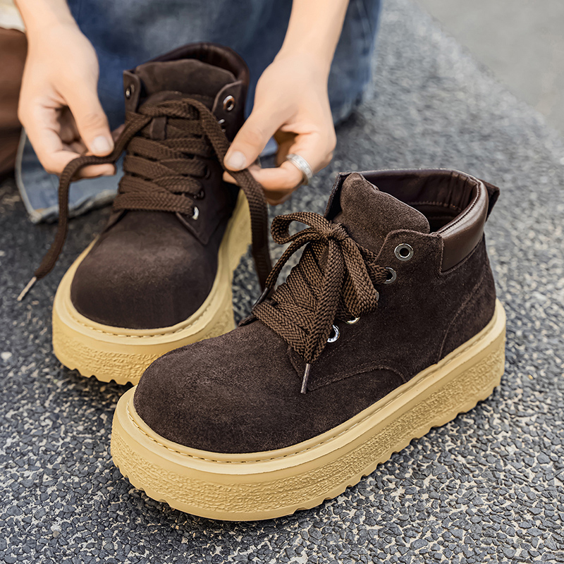 メンズ高級スエード乗馬ブーツ アウトドアカジュアルレザーブー - Men'S Fashion For 30 Year Olds のレビューと価格