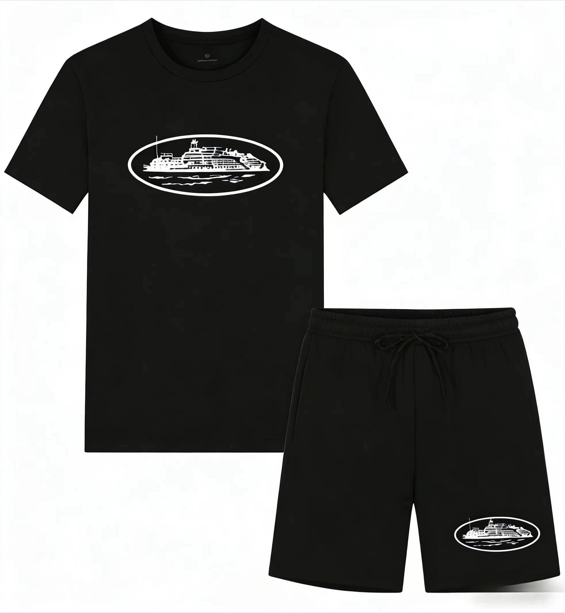 2026年夏新作 小型ボートプリント ツーピースTシャツ＆シ - Mens Fashion Ideas のレビューと価格