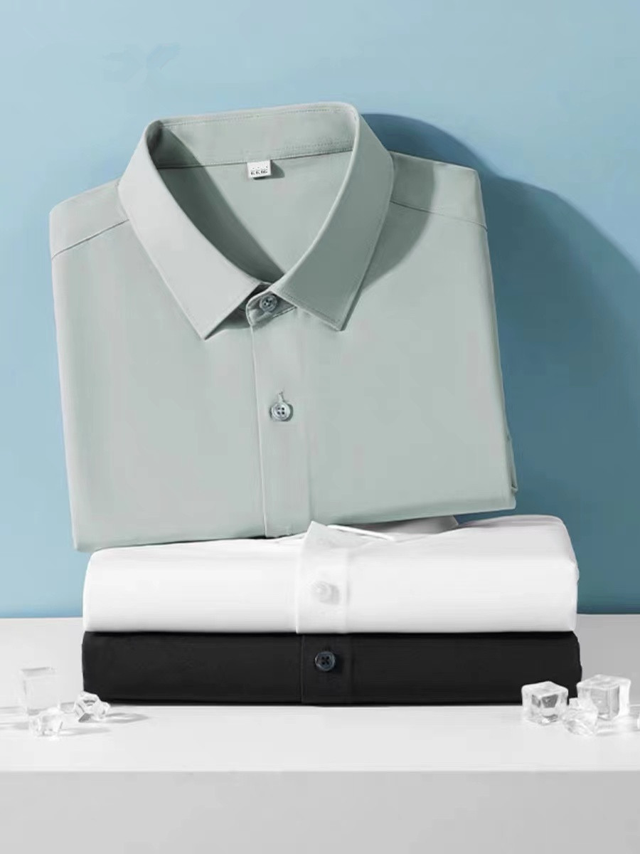 メンズビジネスシャツ 長袖 春秋 ノーアイロン シワになりに - Dress Shirt Non-Iron のレビューと価格