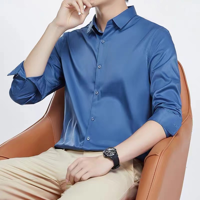 メンズビジネスシャツ 長袖 春秋 ノーアイロン シワになりに - Dress Shirt Non-Iron のレビューと価格