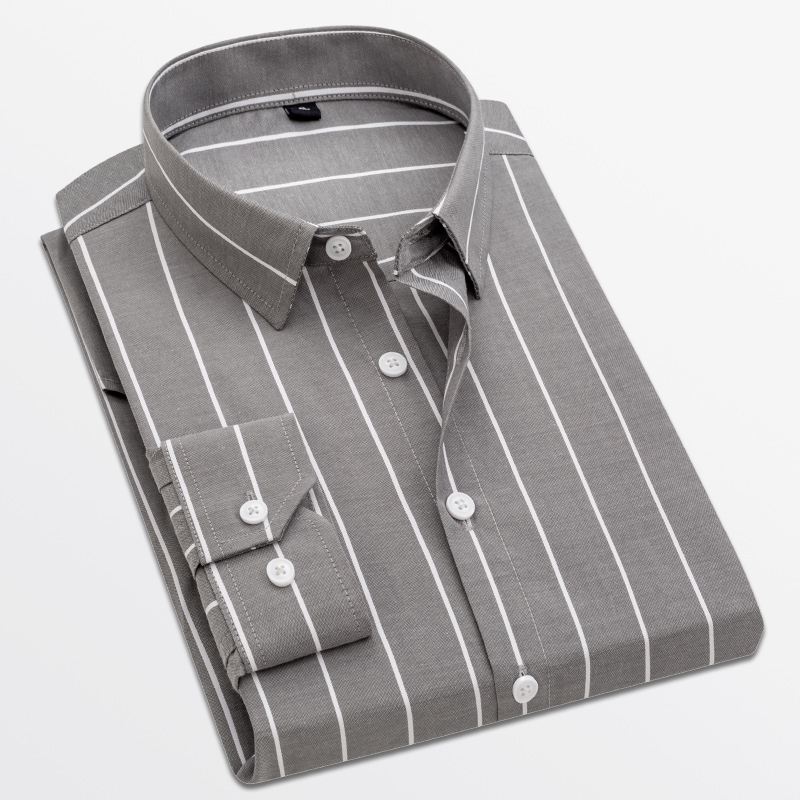 メンズストライプシャツ長袖シャツメンズカジュアルビジネスドレ - Dress Shirt Non-Iron のレビューと価格