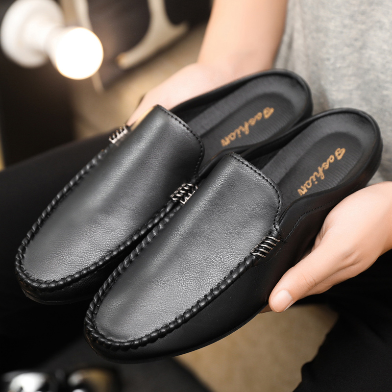 メンズハーフシューズ、快適なPUレザーカジュアルシューズ、メ - Suede Loafers Men のレビューと価格