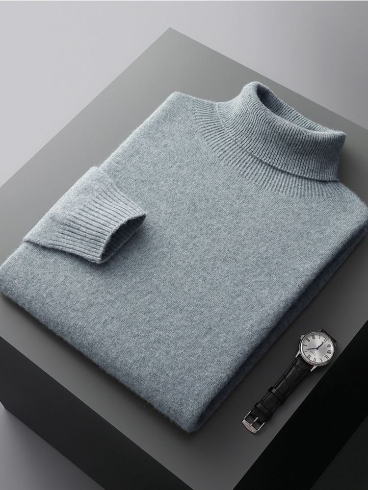 メンズタートルネックカシミヤセーター,メリノウール100%, - Turtleneck Sweater Men のレビューと価格