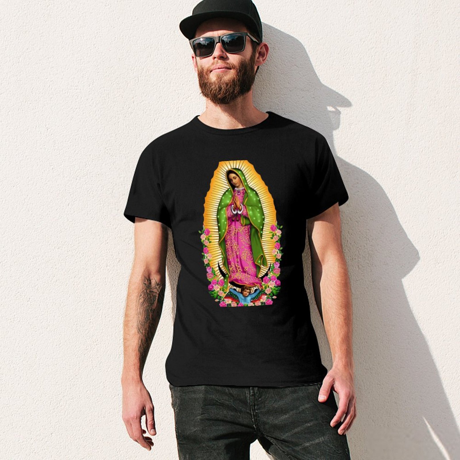 グアダルーペの聖母 メキシコの聖母マリア メキシコ Tシャツ - Mens Fashion Mexico のレビューと価格