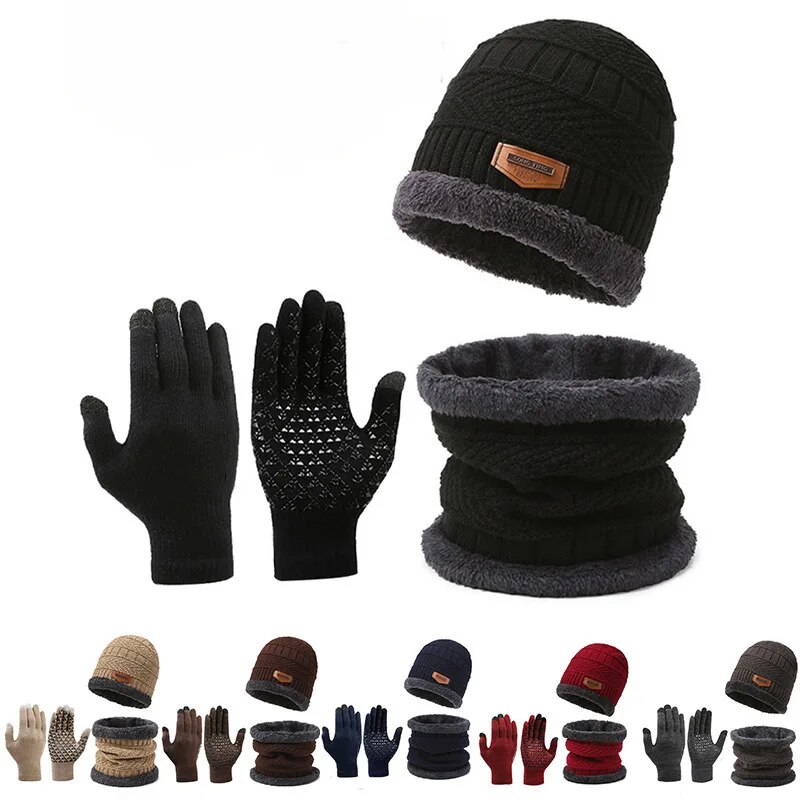 男性用防風帽子,屋外スカーフと手袋,3ピースのネックライン, - Men'S Fashion Website のレビューと価格