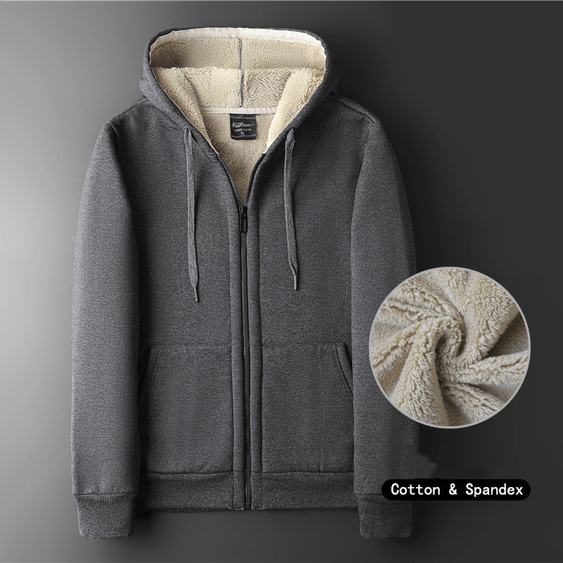 男性用フード付きスウェットシャツ,秋冬,ラムウール,ラージサ - Turtleneck Sweater Men のレビューと価格
