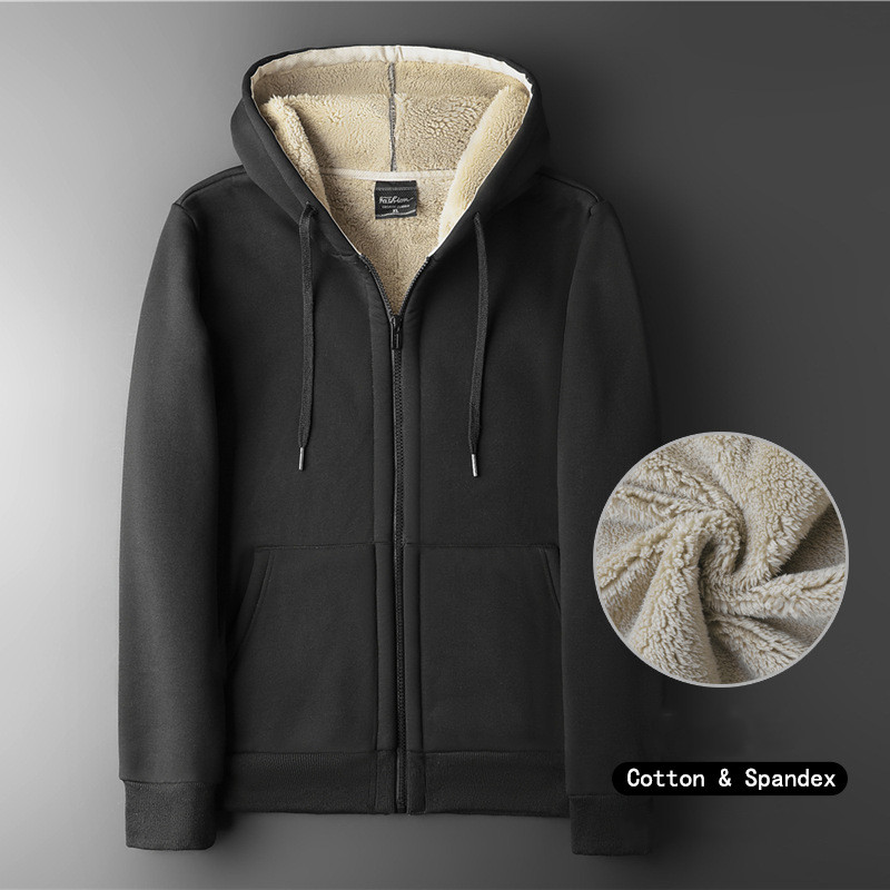 男性用フード付きスウェットシャツ,秋冬,ラムウール,ラージサ - Turtleneck Sweater Men のレビューと価格