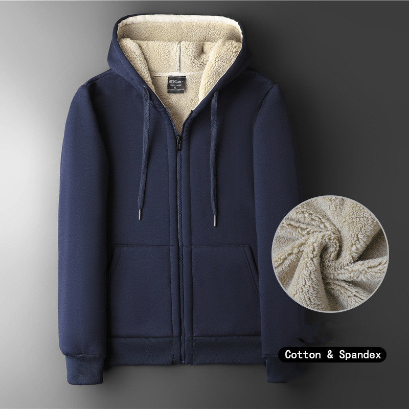 男性用フード付きスウェットシャツ,秋冬,ラムウール,ラージサ - Turtleneck Sweater Men のレビューと価格