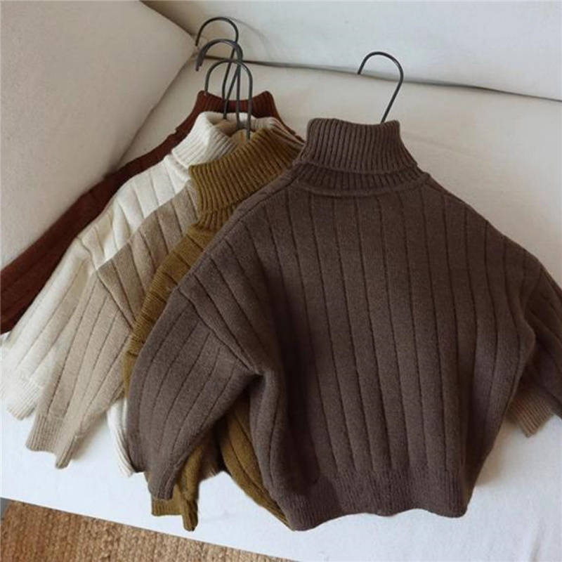 女の子と男の子用フリース裏地セーター、子供用暖かいニットプル - Turtleneck Sweater Men のレビューと価格