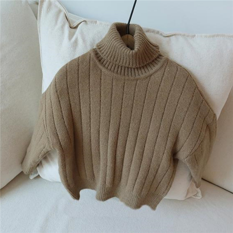 女の子と男の子用フリース裏地セーター、子供用暖かいニットプル - Turtleneck Sweater Men のレビューと価格