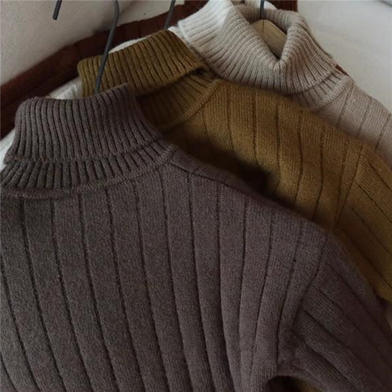女の子と男の子用フリース裏地セーター、子供用暖かいニットプル - Turtleneck Sweater Men のレビューと価格
