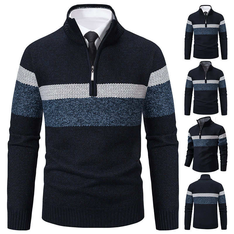 メンズ冬セータータートルネックジッパープルオーバー厚手暖かい - Turtleneck Sweater Men のレビューと価格