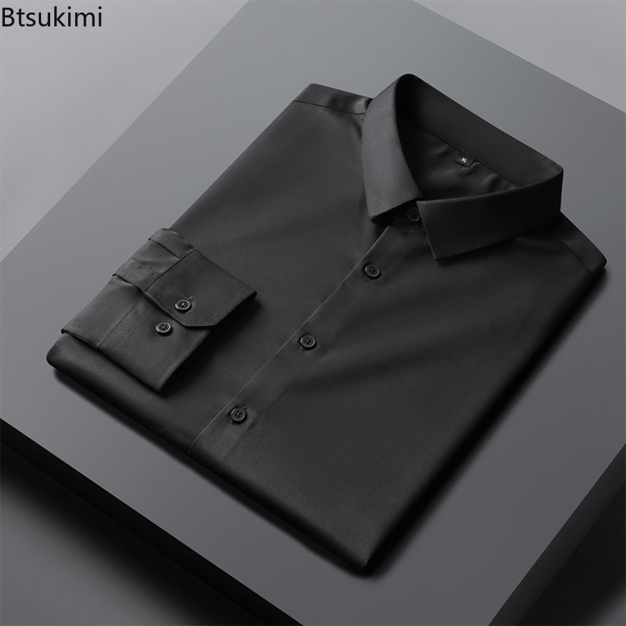 2026年新作 ノーアイロン防しわメンズシャツ 高級長袖無地 - Dress Shirt Non-Iron のレビューと価格