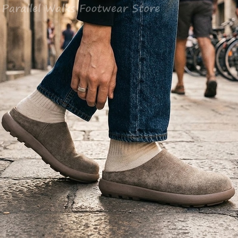 ユニセックス スエード クロッグス スリッポン ラウンドトゥ - Suede Loafers Men のレビューと価格