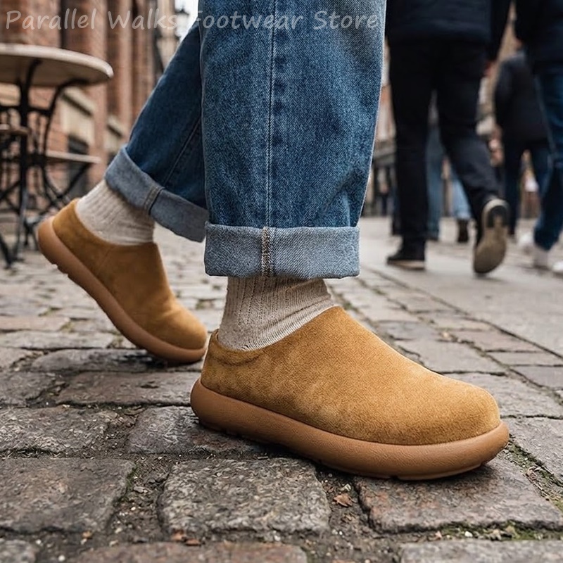 ユニセックス スエード クロッグス スリッポン ラウンドトゥ - Suede Loafers Men のレビューと価格