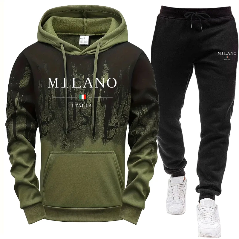 メンズセット/フーディー/パンツ 秋冬 イタリア カジュアル - Men'S Fashion Hoodies のレビューと価格